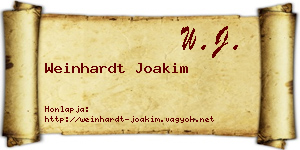 Weinhardt Joakim névjegykártya